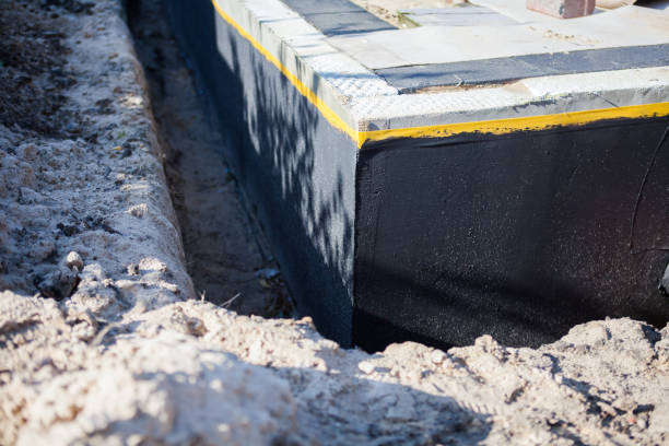 Residential Interior Drainage System installation at a Orestes, IN home by SJ Waterproofing Pros